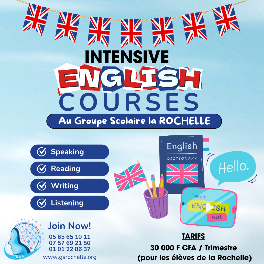 COURS INTENSIFS D'ANGLAIS___LANCEMENT